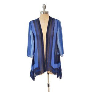 Chico's Travelers Collection Watercolor Sheer Jacket Cardigan 0 Small NWT